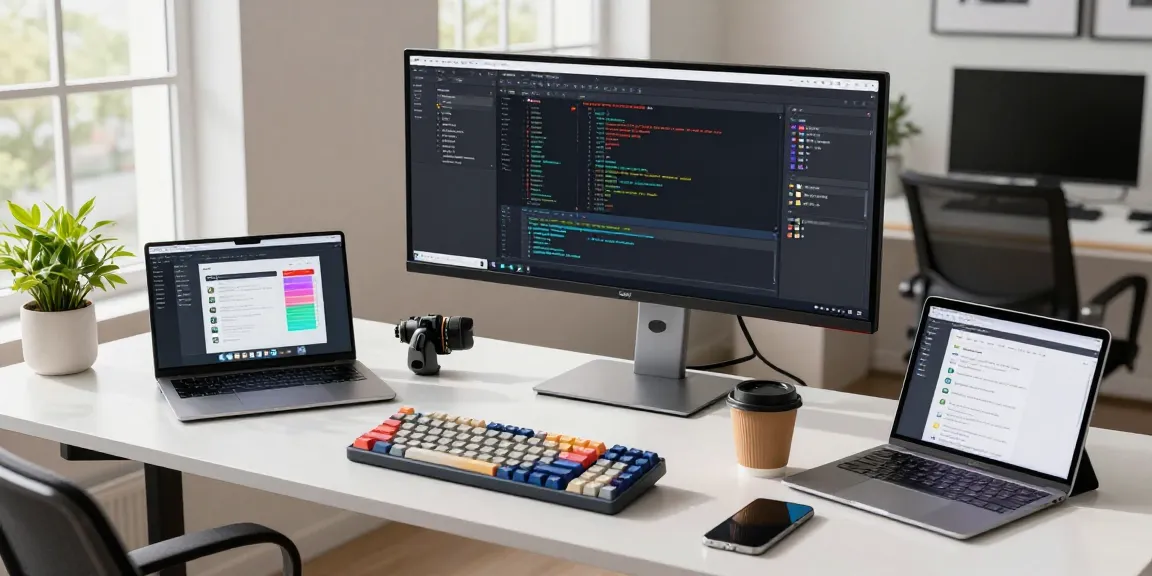 Developer working in a modern office showcasing the WPS Official Website tools and applications for productivity