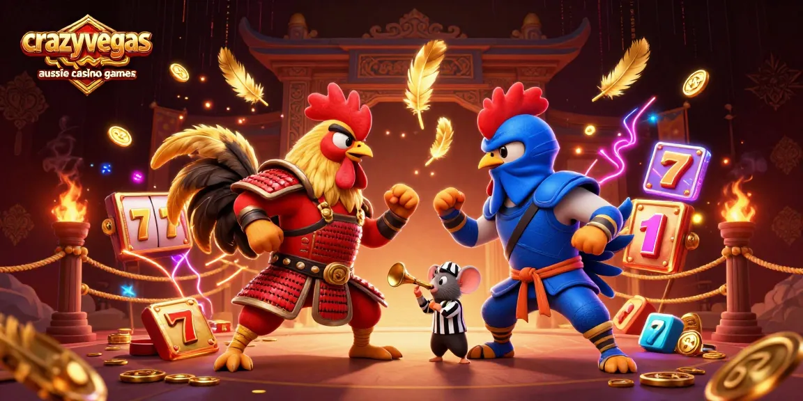 Engage with crazyvegas aussie casino games as roosters battle in a vibrant online casino scene.